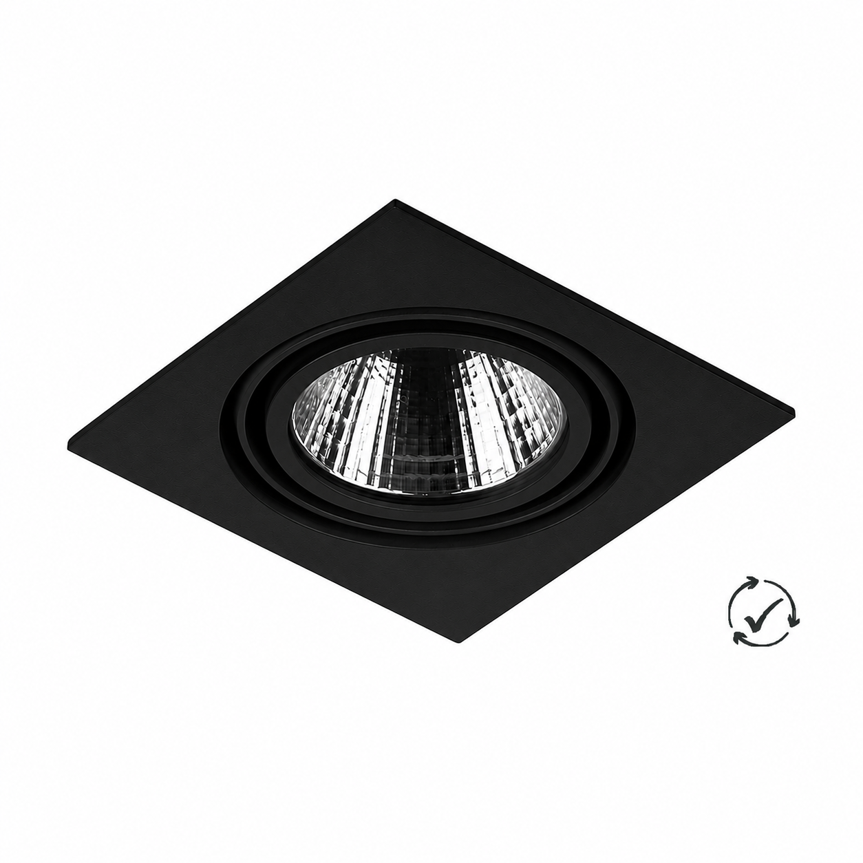 Exo V2 zwart vierkant 1-lichts